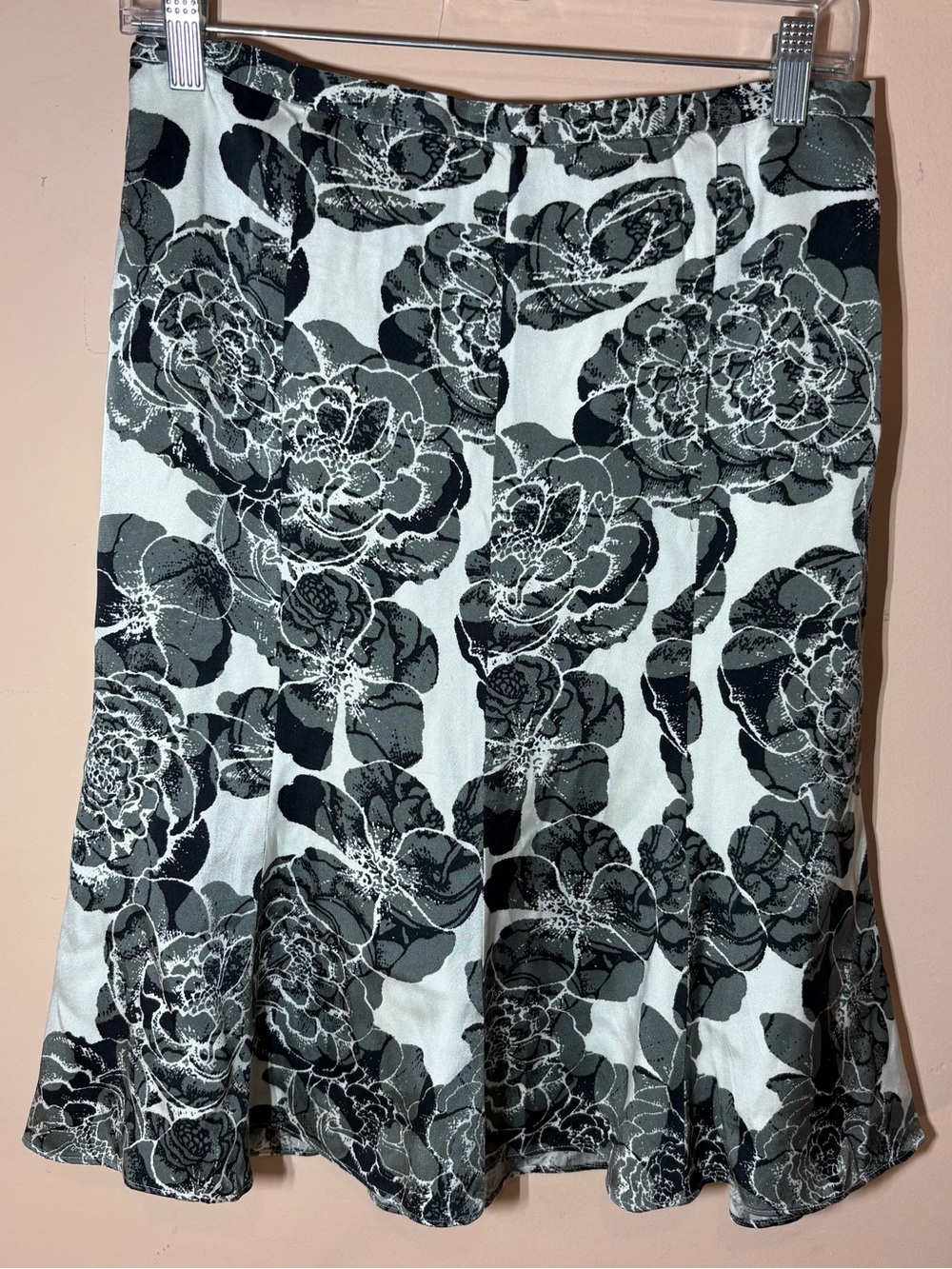 Vintage 2005 Banana Republic Silk Floral Midi Skirt Size 4
